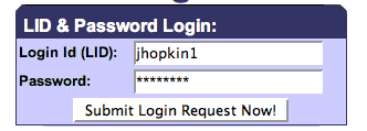 LID and Password Login