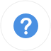 white question mark inside a blue circle